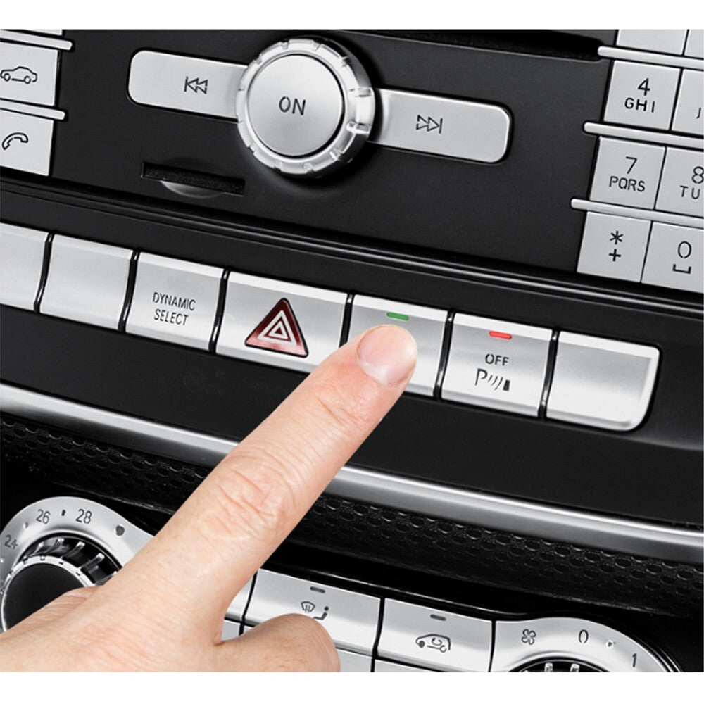 9x for Mercedes-Benz W176 W246 C117 X156 Car CD Panel Function Switch Cover Trim