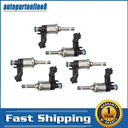 6PCS Fuel Injectors 12663380 For 12-17 for GMC for Chevy Traverse for Buick Enclave 3.6L