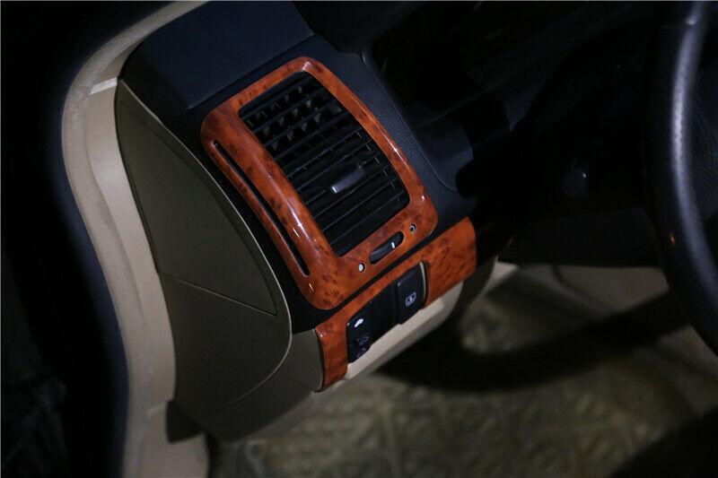 for Honda Accord 7th 2003-2007 Red Wood Grain Console LR Air Outlet Vent Trim