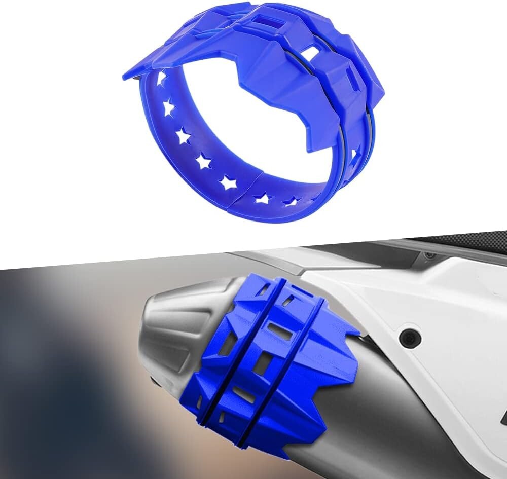 Blue Universal Escape Tail End Pipe Guard Protector Protection for Hon-, for Yama