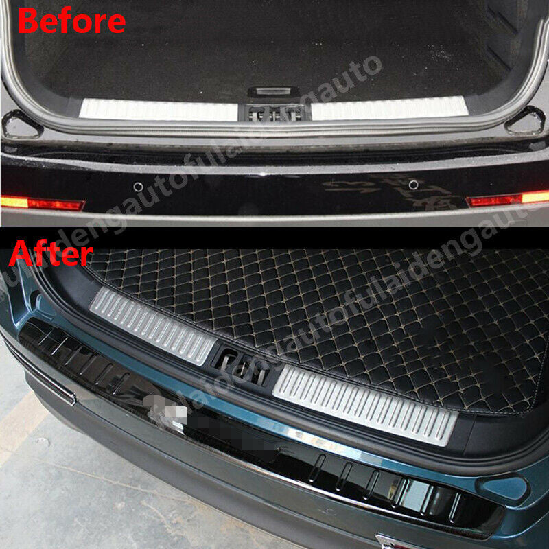 for Lincoln MKX 2016-2018 Black Rear Bumper Trunk Sill Guard Scratch Pad Cover