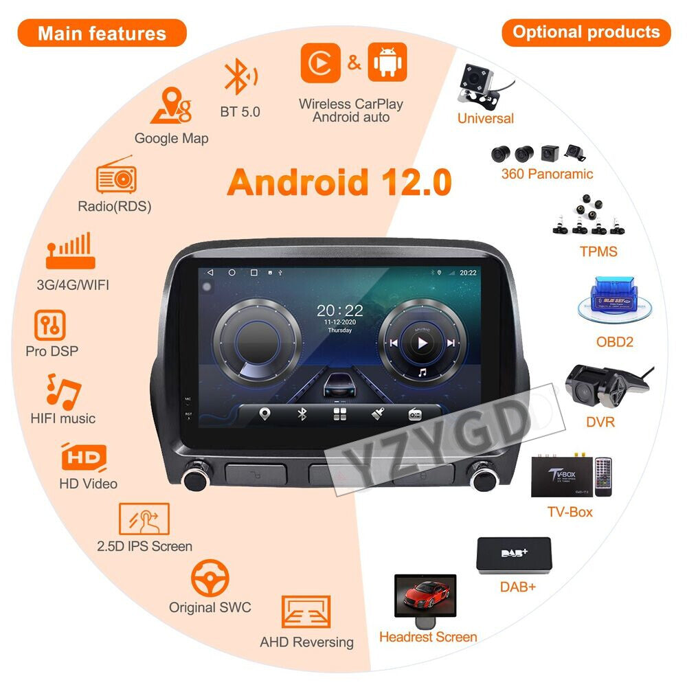 for Chevrolet Camaro 2010-2015 Android Car Stereo Radio GPS 64GB Player Screen