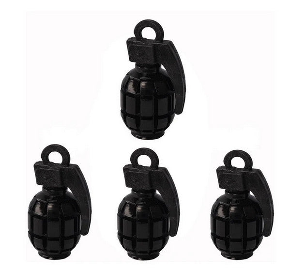 4-piece car tire valve cover rod air dust cover dustproof gray bomb for Cadillac