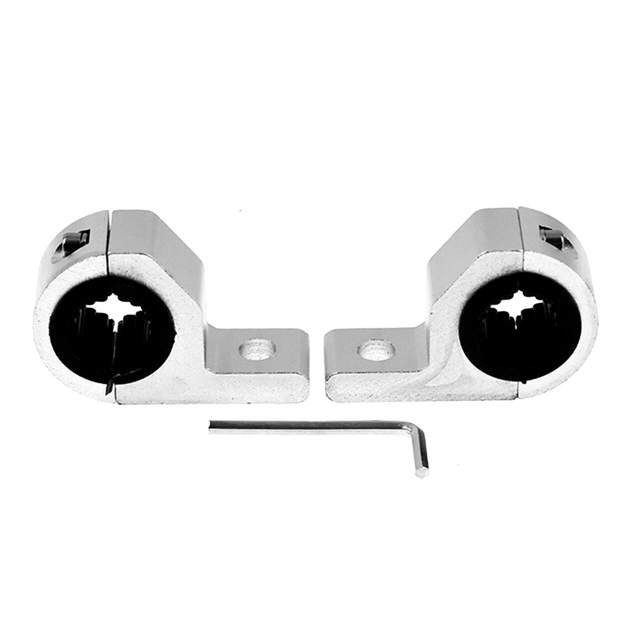 LED Light Bar Horizontal Clamp Mount Bracket Kit For 1 1.25 ATV UTV Off-Road