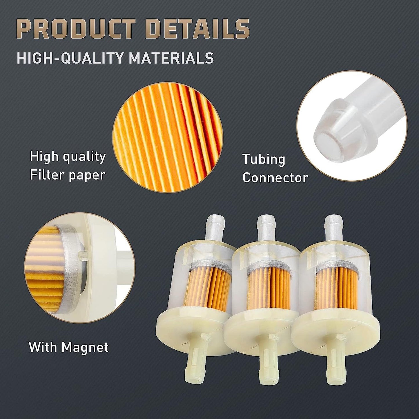 493629 1/4 Inline Fuel Filter For Kohler 2505007S 2505021S 25 050 02 FX481V