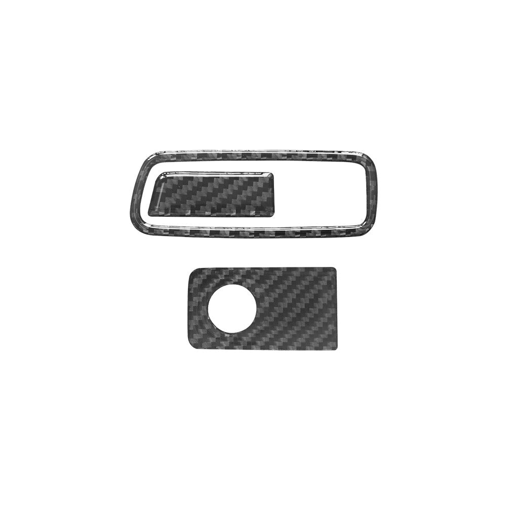 3X Carbon Fiber Passenger Glove Box Latch Trim Cover for KIA Sedona 2015-2016