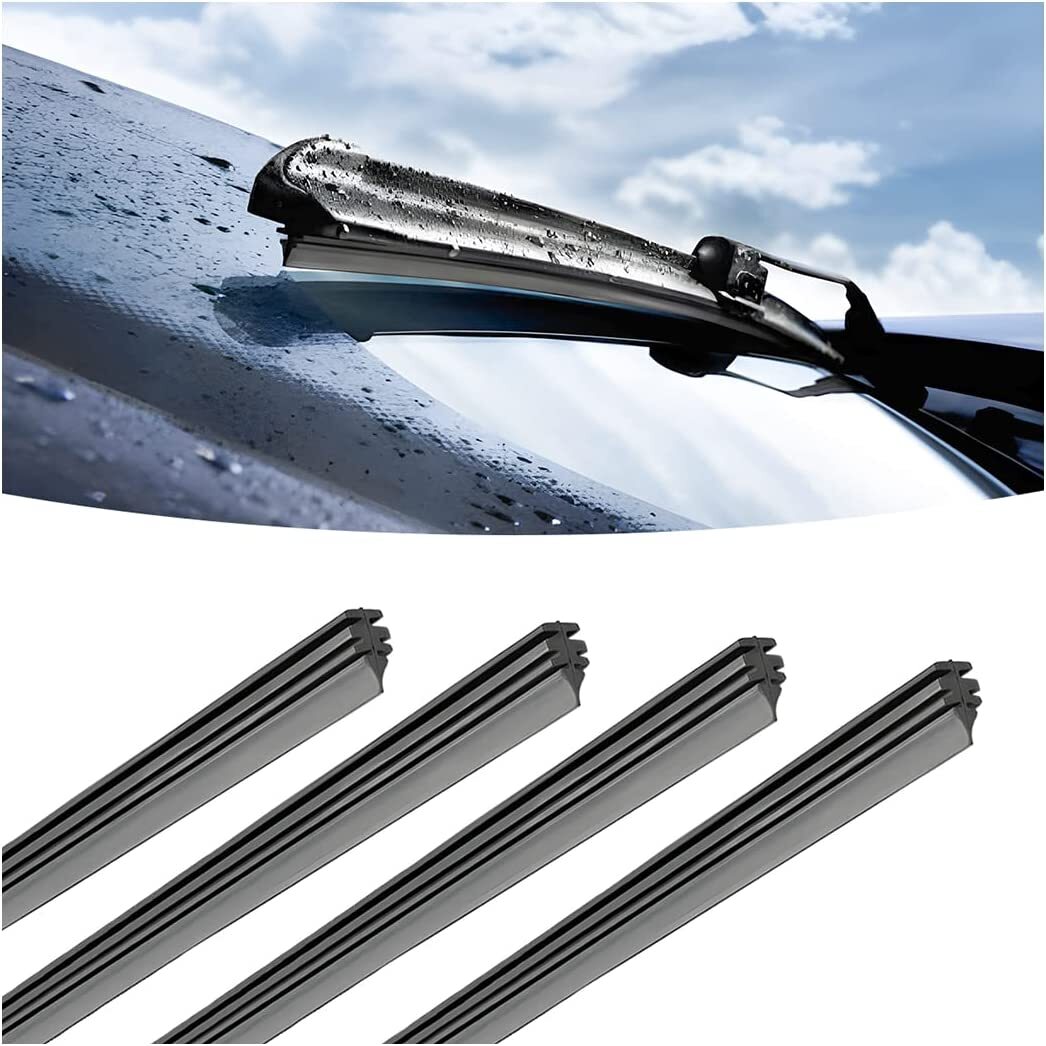 4-Piece Pack 28-inch Car Frame Windshield Scraper Replacement Strips