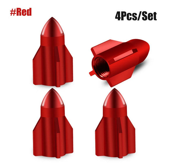4-Piece Car Tire Valve Cover Stem Air Dust Cover Blue Bomb for Jeep for Mini