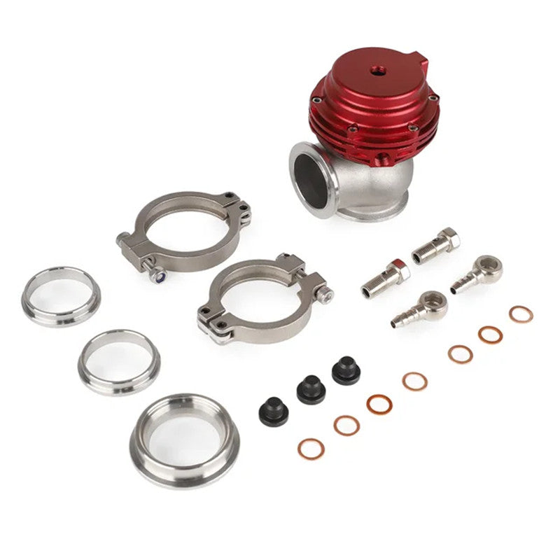 Universal Red 38mm External Turbo Wastegate V-Band Flange 22PSI for Manifold