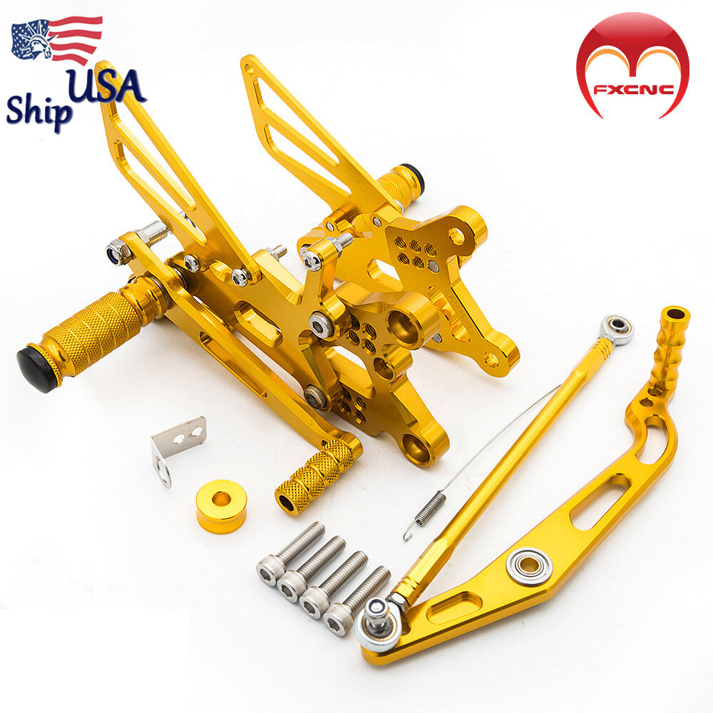 Suitable for Yamaha YZF R6 R6S 2006-2016 CNC geared footstools with GP pedals.