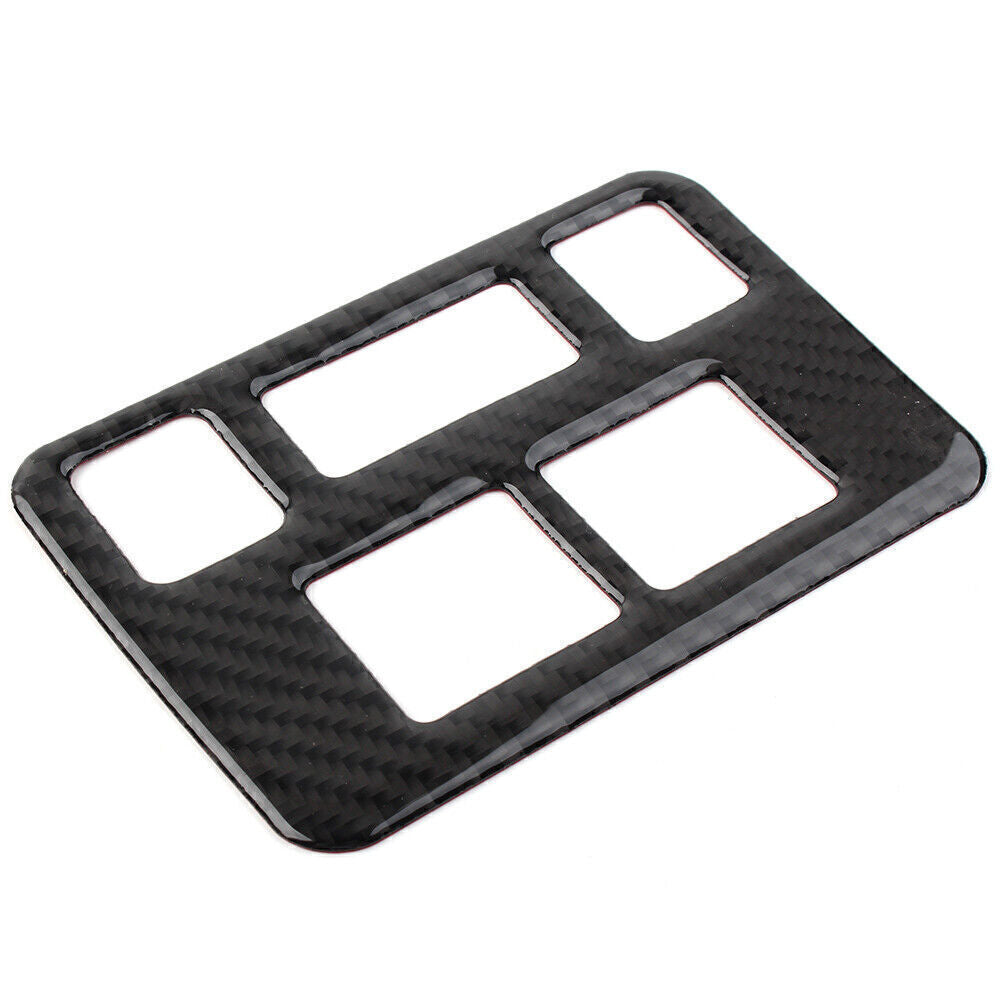 Carbon Fiber Car Headlight Button Frame Cover Trim for Subaru Forester 2013-2018