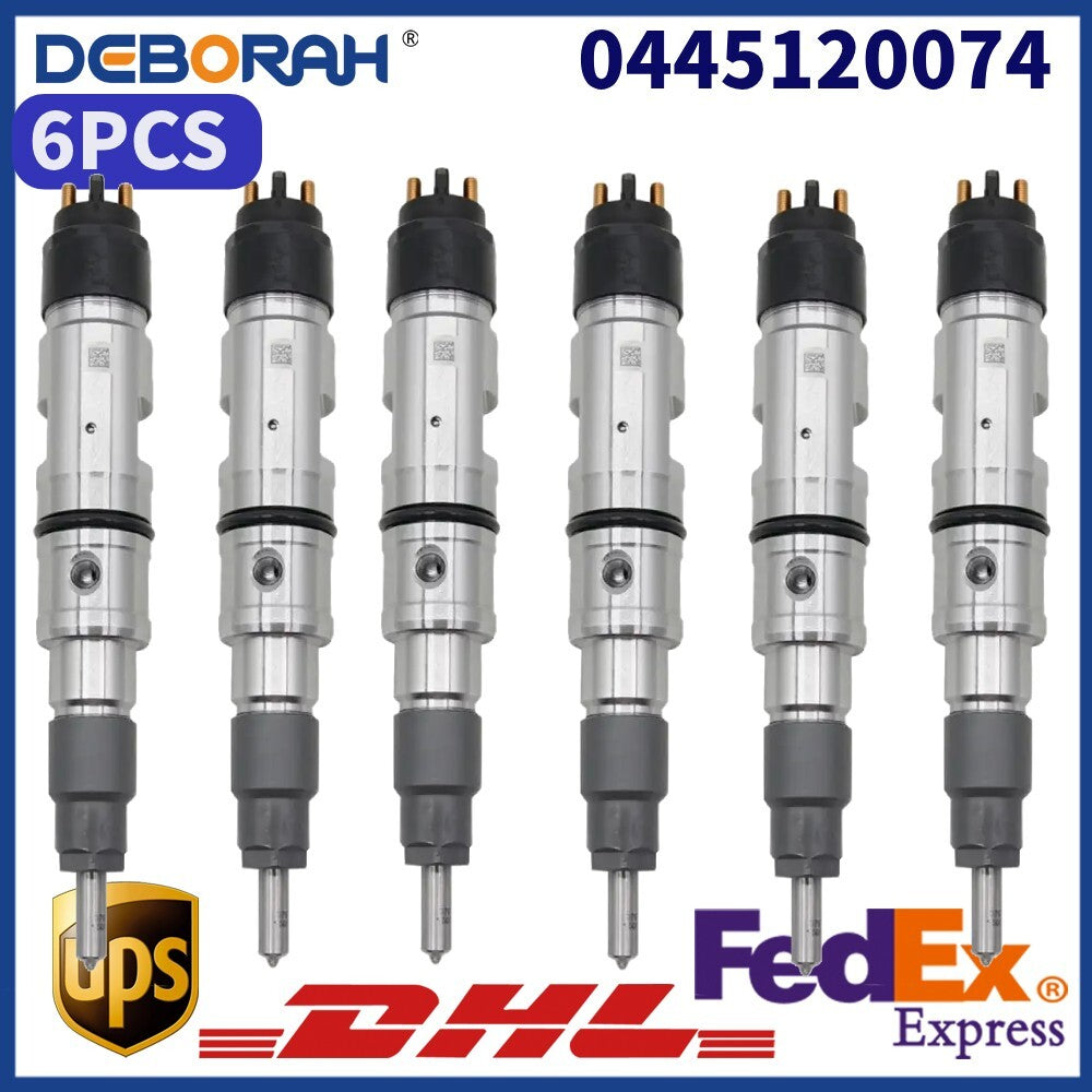 6 PCS Fuel Injector 0445120074 for Renault Engine DXi 7 Truck Midlum 240.12 240