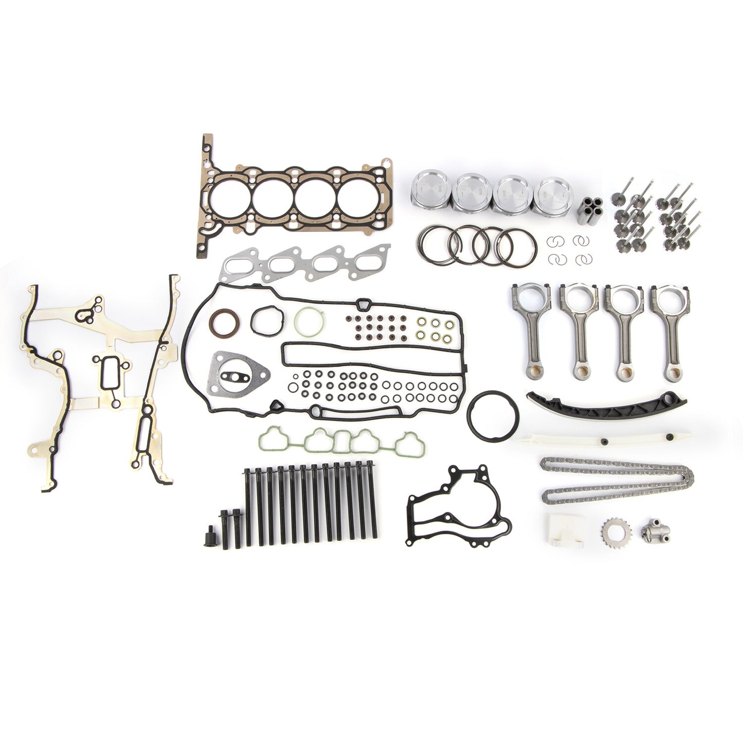 Engine Pistons Overhaul Rebuild Kit 4x Con Rods For 11-16 for Chevy for Cruze for Buick 1.4L