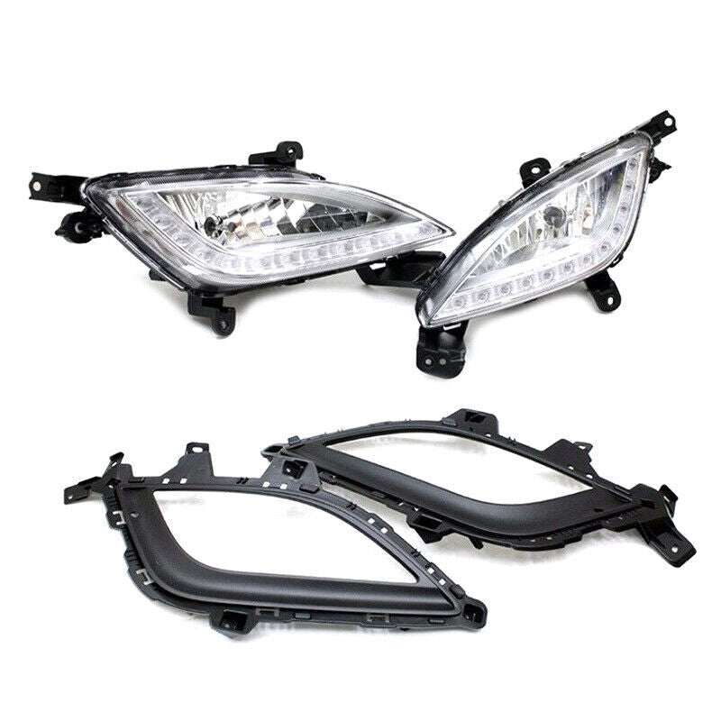Pair Front Bumper Fog Lamp Fog Lamp cover for Hyundai for Elantra GT i30 2012-2016