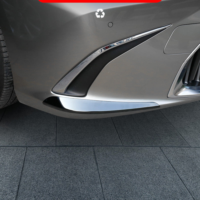 Black Steel Front Bumper Side Lip Molding Cover for Lexus ES350/300H/250 2019-23