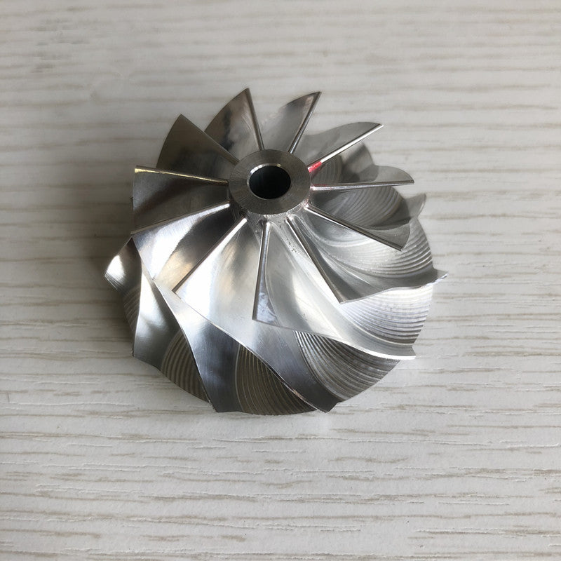 GT2554R 42.12/54.39 mm 11+0 Blade High-Performance Turbine Billet Compressor Wheel