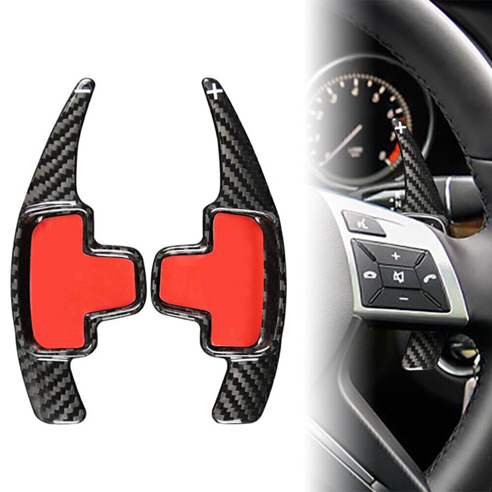Carbon Fiber Steering Wheel Paddle Shifter Extensions for Mercedes B C E ML