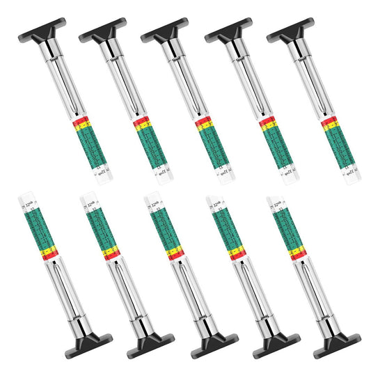 10-Piece Color-Coded Tire Tread Depth Gauge for Cars - Car Measurement Tools