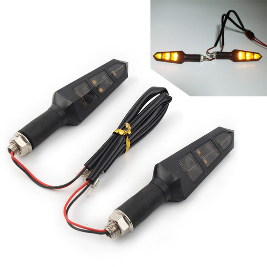 2x Universal Motorcycle LED Turn Signal Blinker Light Lamp Indicator Scooter