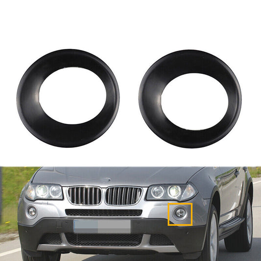 Pair Primed front Fog Light Grill Ring Trim Cover for BMW X3 E83 LCI 2007-2010