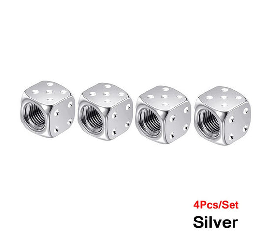 4-piece car tire valve cover rod air dust cover dice gold for Mazda and for Kia