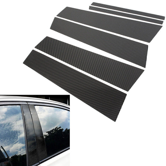 Carbon Fiber Car Window B Pillar Trim Cover Fit for Mercedes-Benz GLA 2013-2018 2017