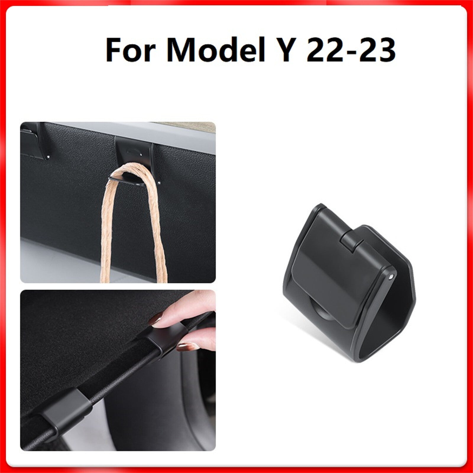 1Car Copilot Side Hidden Glove Box Hook for Tesla Mode Y 2022-2023 Auto