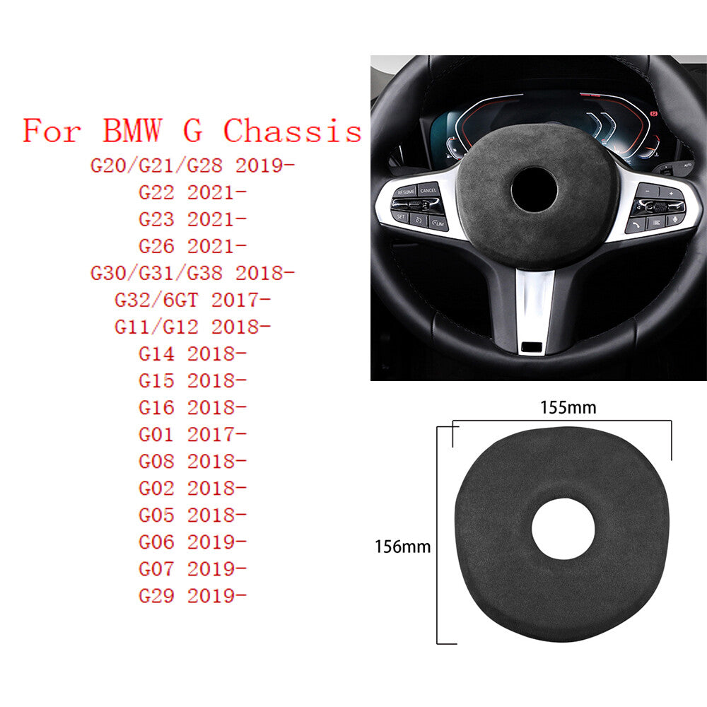 Suede Dark Gray Steering Wheel Center Cover for BMW G20 G30 G01 G02 G05 G06 G07