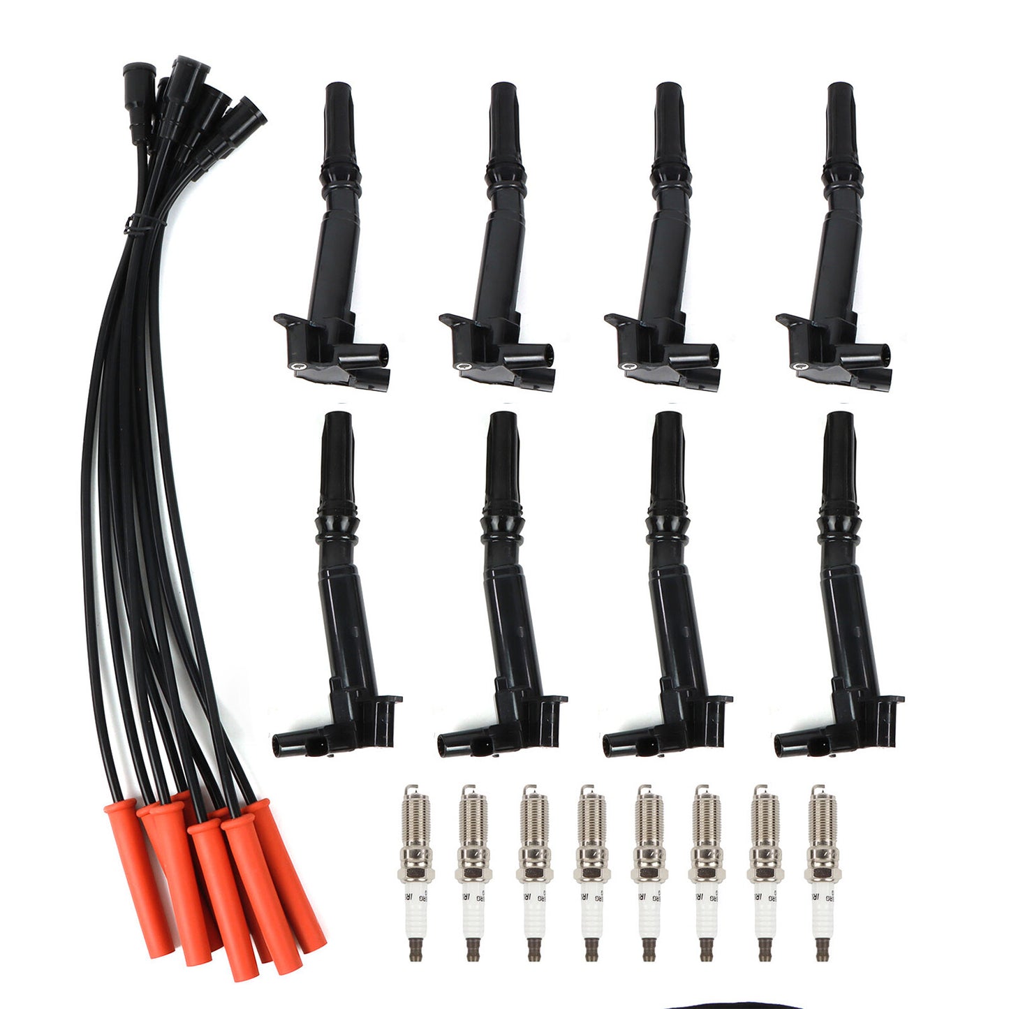 Ignition Coils  Wire  Spark Plug Set For 2011-17 for Ford F-250 /F-350 6.2L UF631