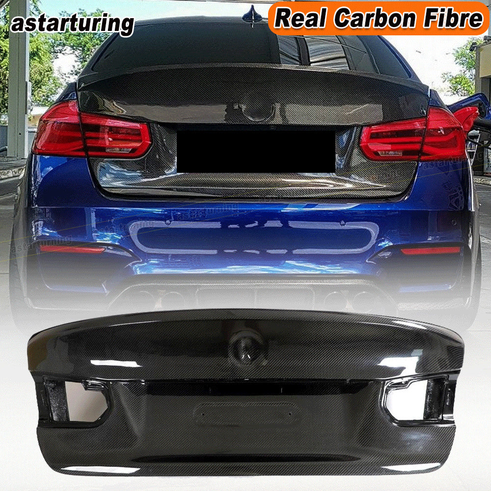 for BMW 3 Series F80 M3  F30 Real Carbon Fiber Rear Trunk Boot Lid Cover Trim