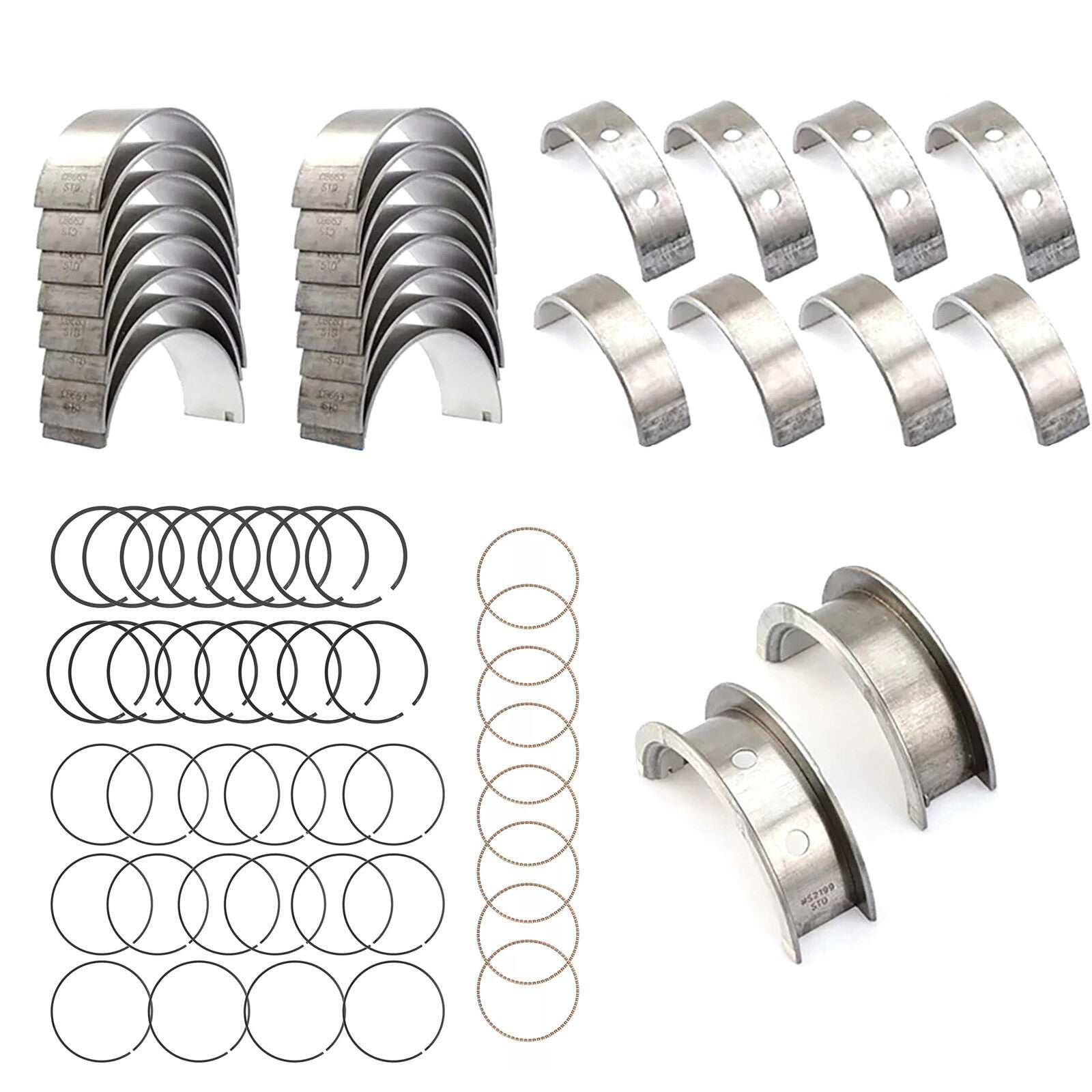 Main  Rod Bearings w/ Piston Rings 99-16 for CHEVY for GM LS Gen