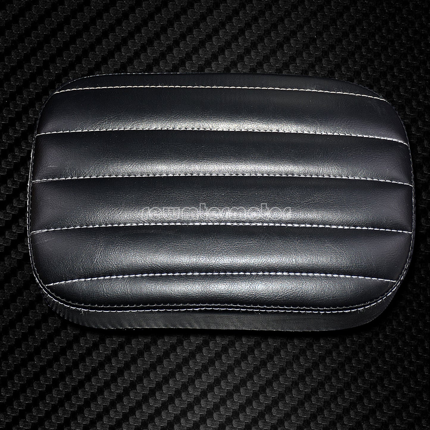 Stripes Rear Passenger for Seat Pad w/8 Suction Cup Black Fit for Harley Chopper