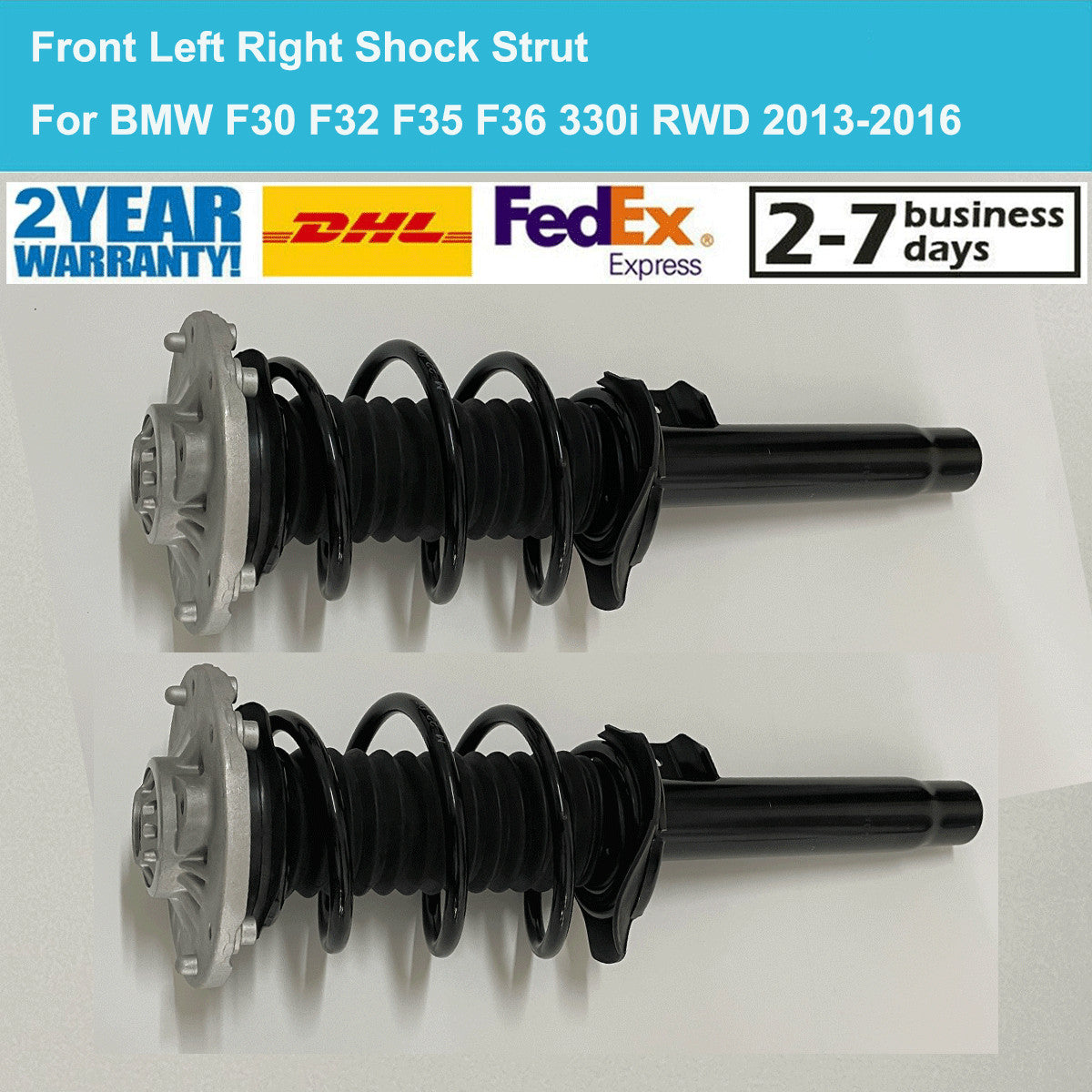2PCS Front Shock Spring Struts w/o EDC for BMW F30 F32 3 Series 330i RWD 2013-16