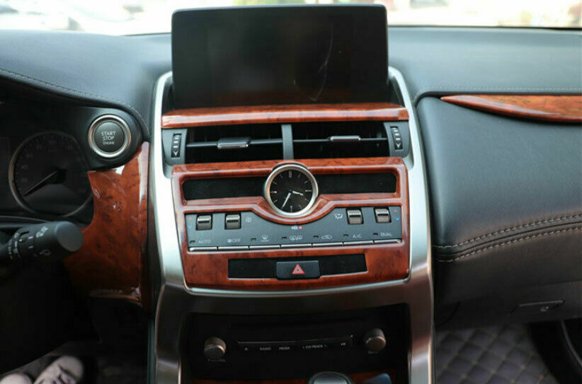 Wood Grain Central Console Navigation Panel Trim for Lexus NX200t 300h 2015-2021