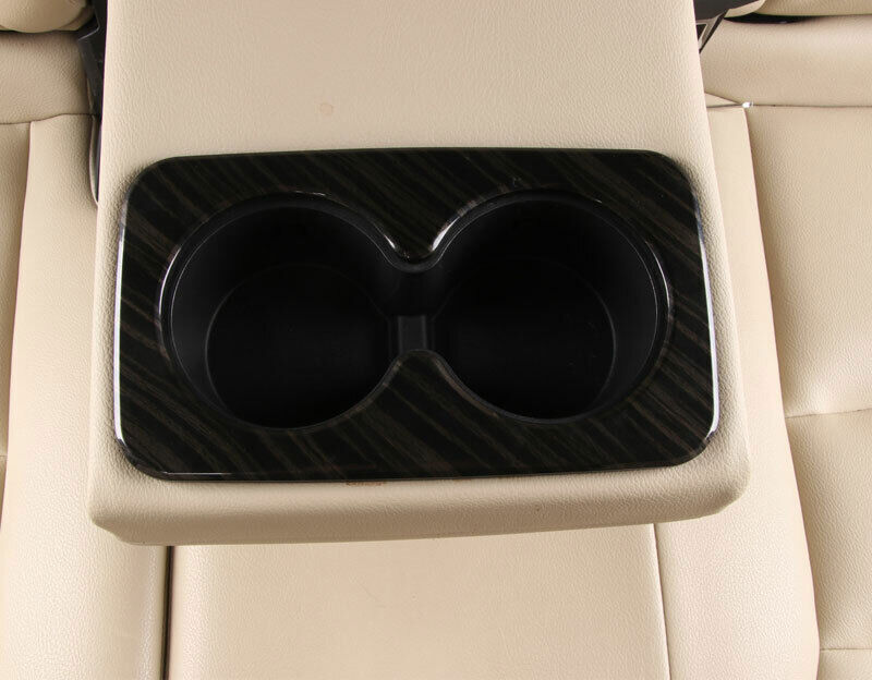 1X Rear Water Cup Panel Cover Trim Black Wood Grain Fit for Cadillac XT5 2017-24
