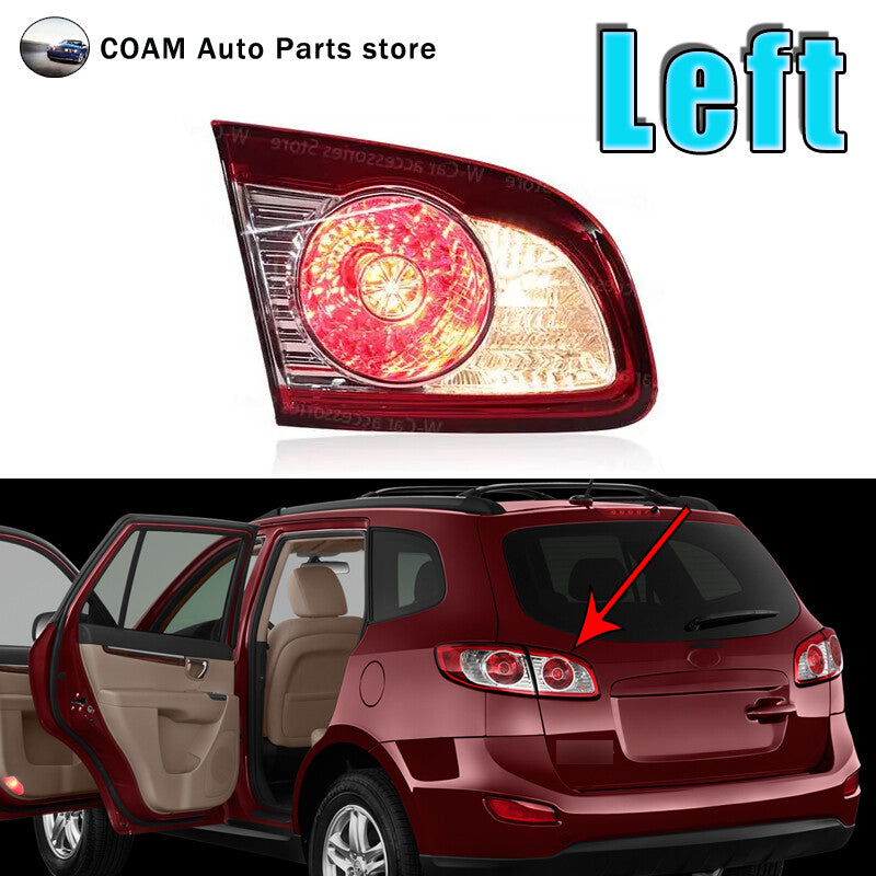 Red rear LED inner taillights on the left side of the bay are suitable for the for Hyundai Santa Fe 2010-2012.