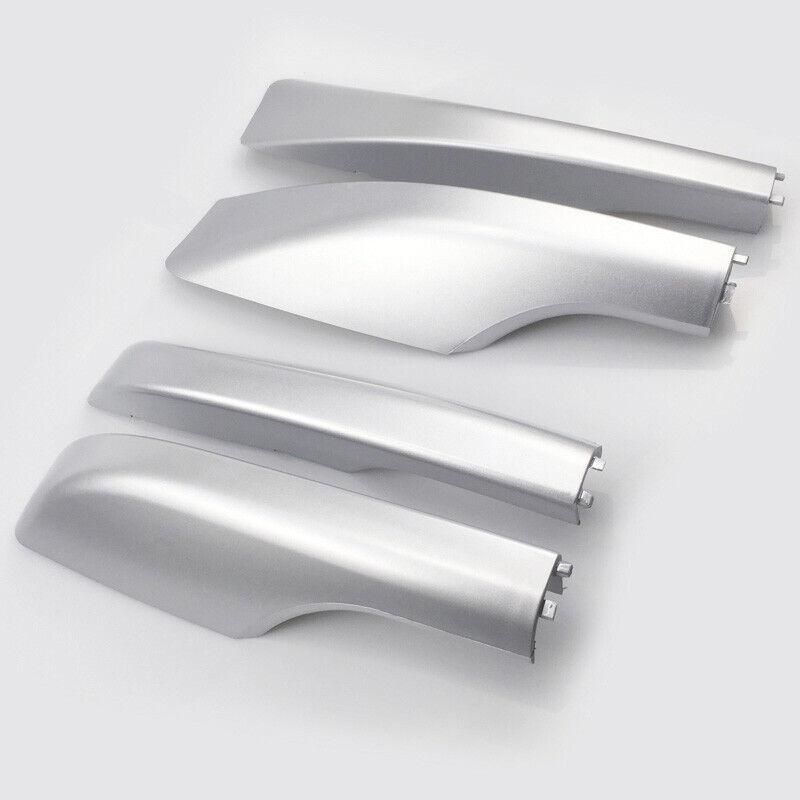 Silver Roof Rail Rack End Cover Shell Cap 4pc for Toyota for Land Cruiser 2008-2021