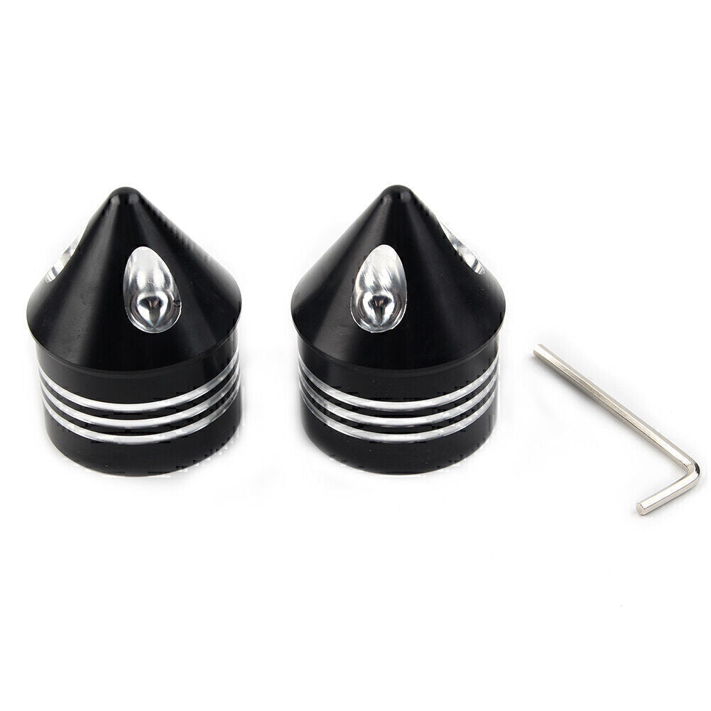 Black Thick Cut Front Axle Cap Nut Cover for Harley Dyna Iron 883 2008-2016 2009