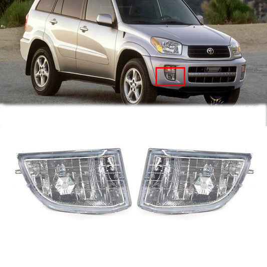 Pair Front Bumper Fog Lamp Driving Lamp for Toyota Rav 4 2001-2003 without bulb