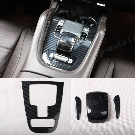 4Carbon Fiber Gear Shift Panel Cover Trim Kit for Mercedes-Benz 2020-23 GLE-SUV