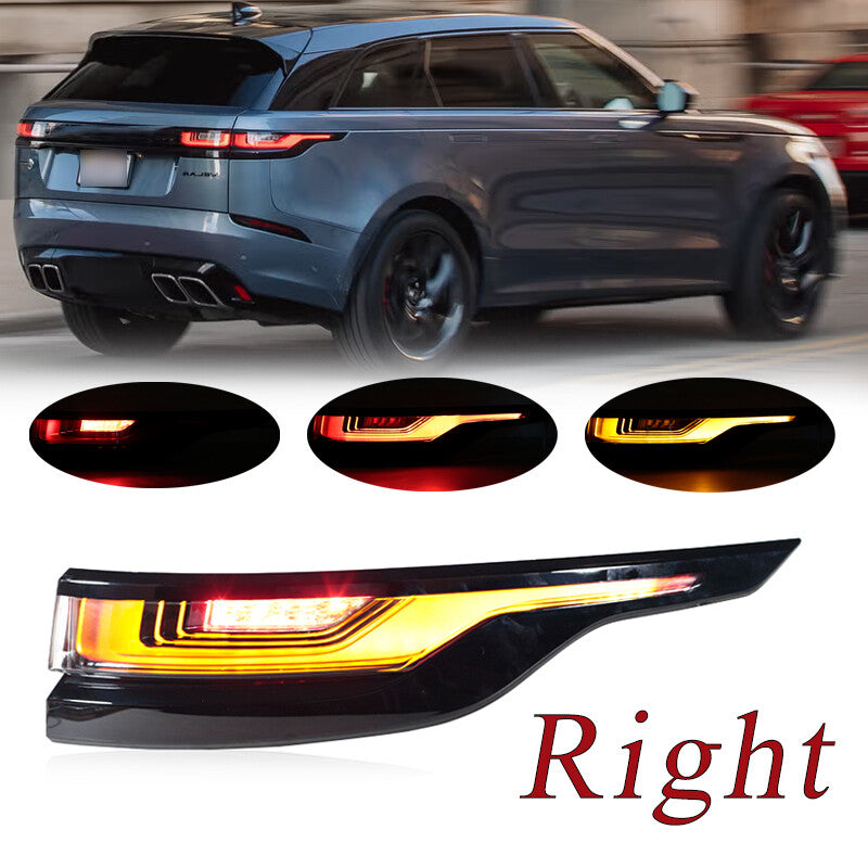 Right LED rear taillights are available for Land Rover for Range Rover Velar 2017 - 2024 (DRL driving).