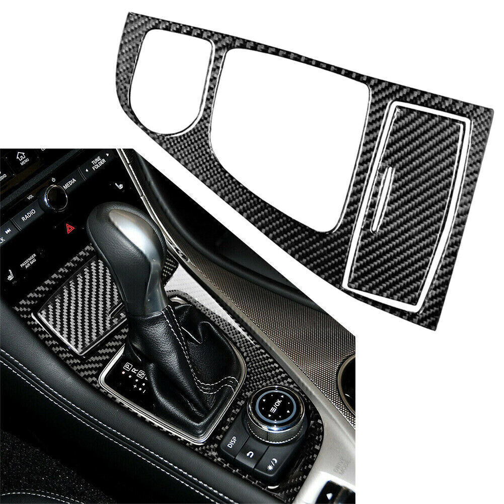 Carbon Fiber Gear Console Panel Ashtray Cover Trim for Infiniti Q50 2015-2019 18