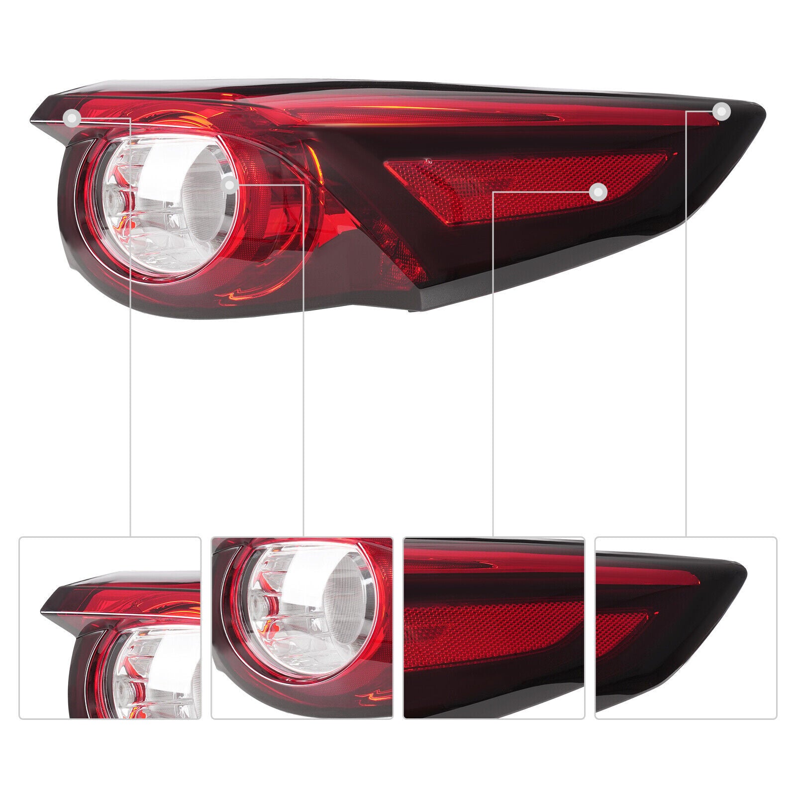 LED assembly for right rear exterior taillight of for Mazda CX-9 2016-2023