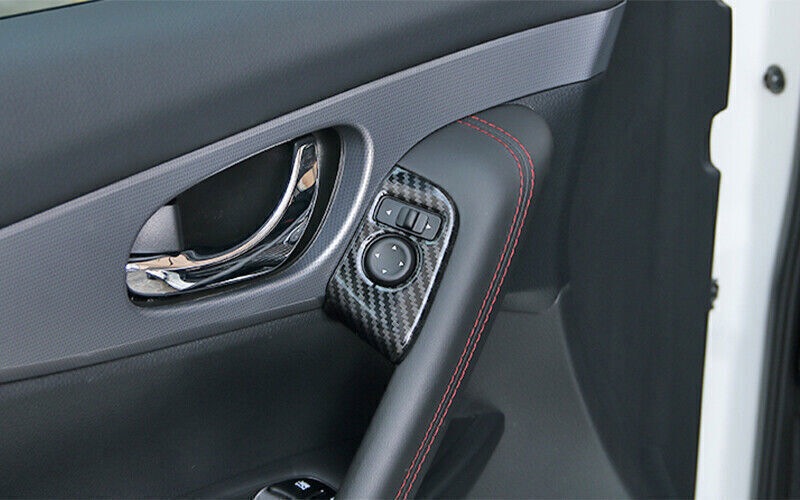 Car Rearview Mirror Adjustment Cover for Nissan Rogue Sport 17-21 Carbon Fiber