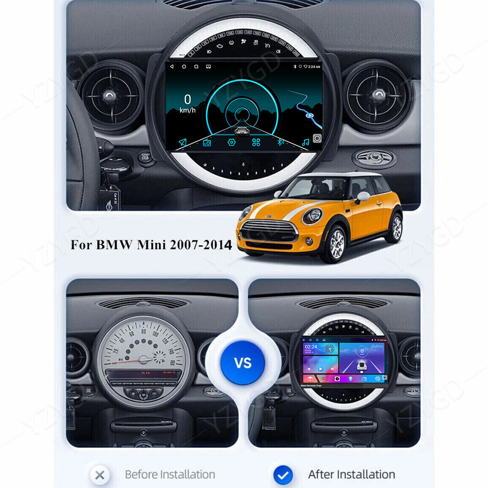 Android Car Radio CarPlay for BMW for Mini Cooper R56 2007-2013 Stereo GPS Screen BT