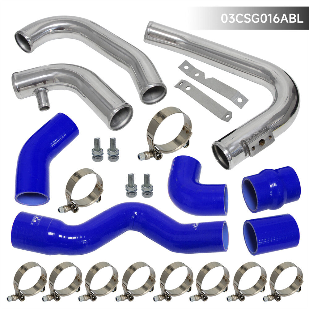 BLUE Intercooler Piping PIPE Kit for 2002-2006 for Audi A4 1.8T Turbo B6 Quattro