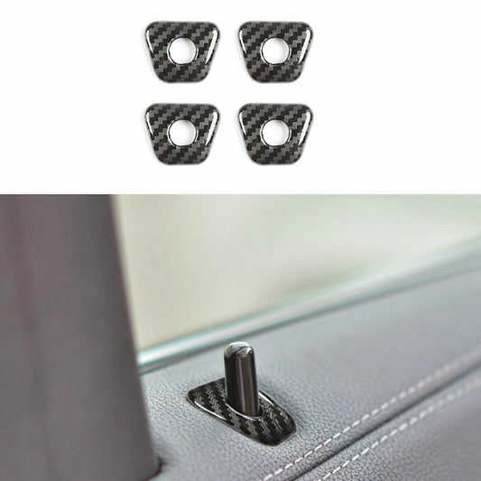Carbon Fiber Style Door Lock Cover Fit for BMW 3 Series G20 2020-2022