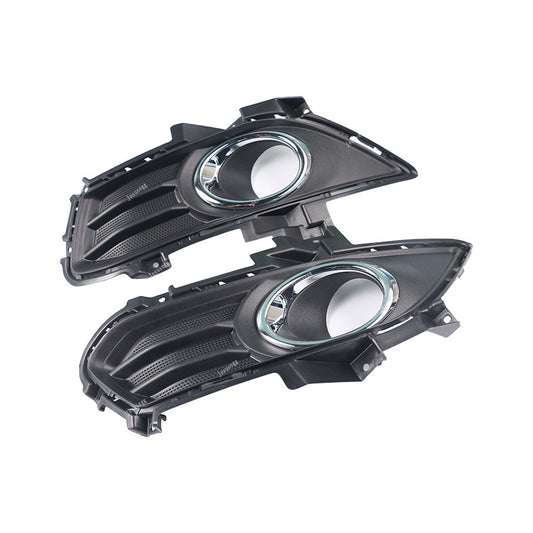 Pair Chrome Front Left Right Bumper Fog Lamp Grille Fits for Ford Fusion 2013-2016