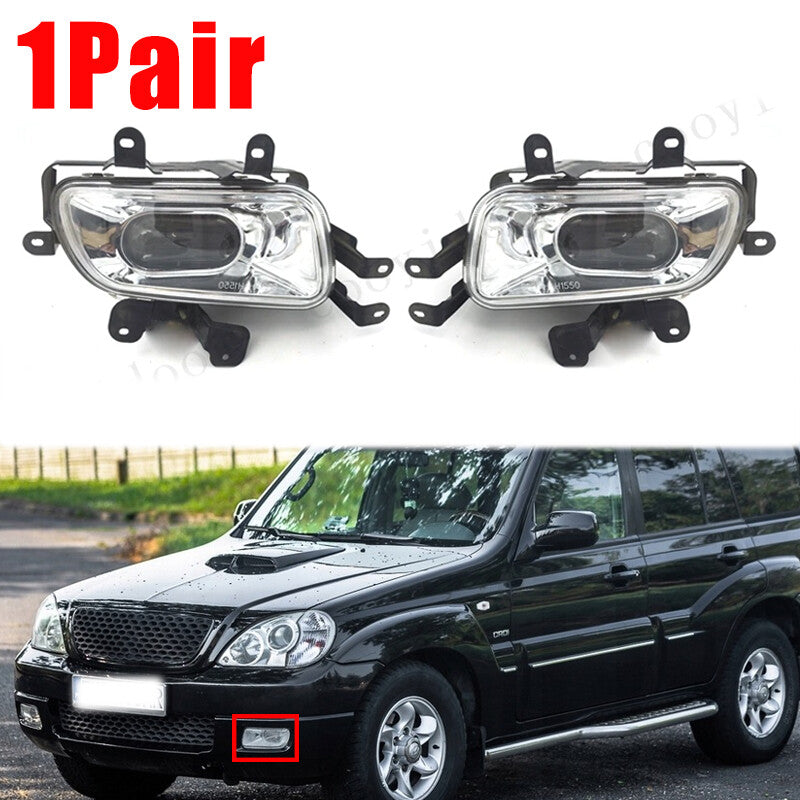 1Pair Front Bumper Fog Lamp Driving Light for Hyundai Terracan 2.4 2.9 2001-2007