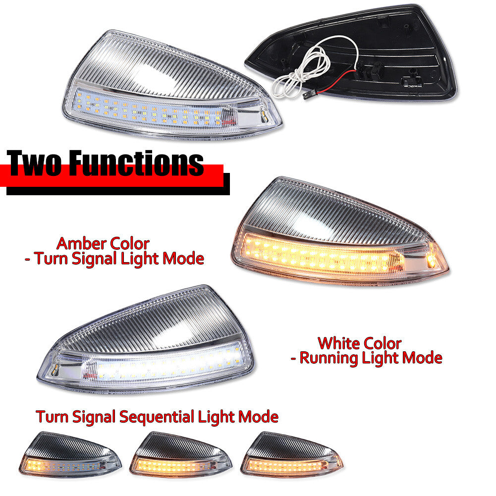 Transparent plastic switch LED side mirror indicator lights suitable for Mercedes-Benz C-Class and V-Class.
